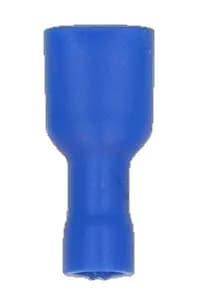 Terminal Hembra Plana Azul Aislada .250