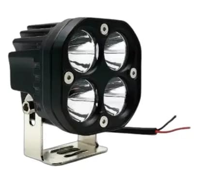 Luz Led Halogeno Cuadrado 4 Led Cristal Como Para Tapa De Motor